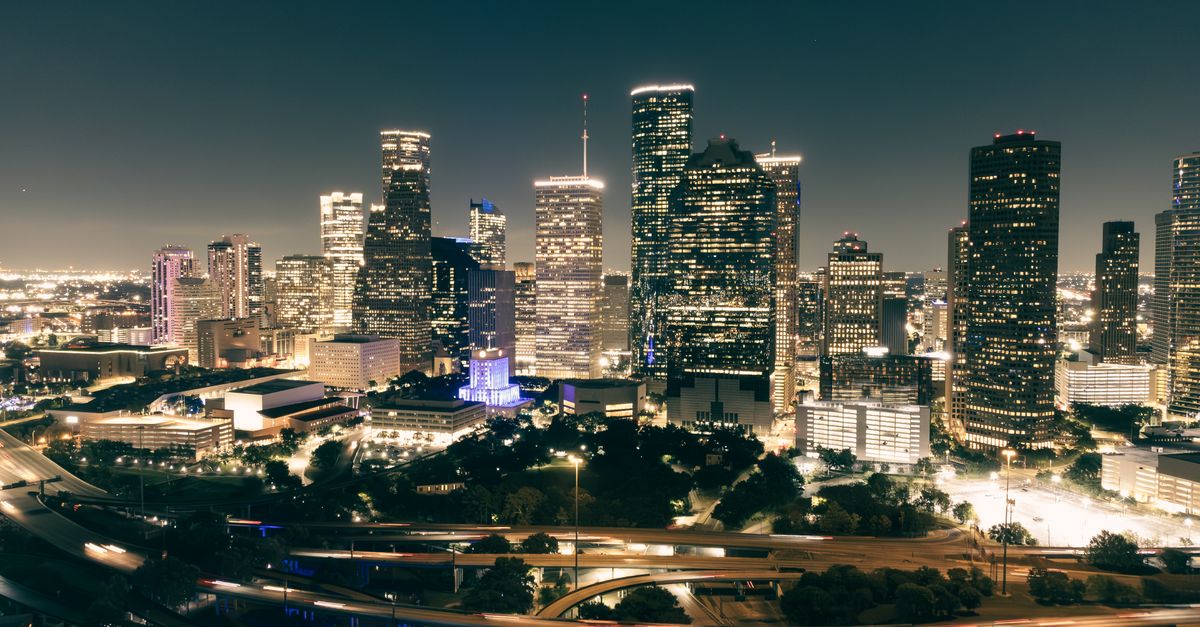 Houston, Texas skyline, home to one of the largest public Montessori magnet networks in the country